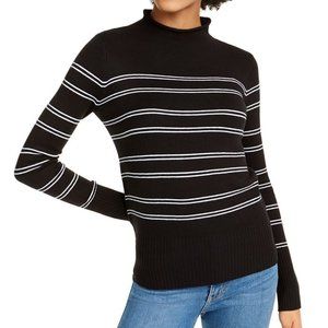 French Connection Striped Mockneck Sweater, L